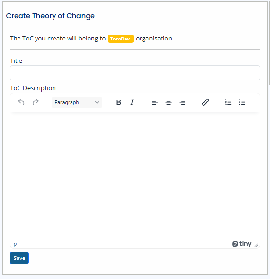 Create Theory of Change Form